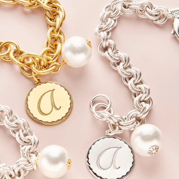 Sorority Gal Cotton Pearl Initial Bracelet - Picture 3 of 8